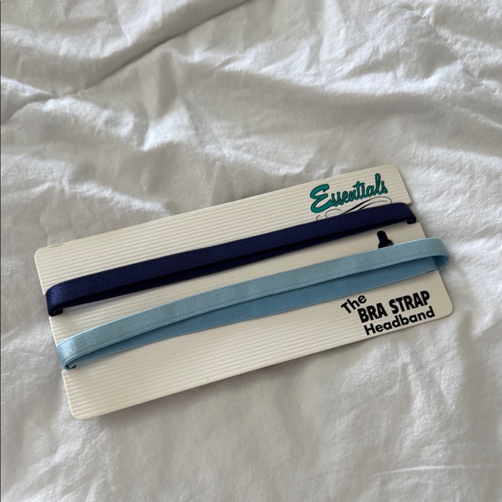 Essentials Blue and Navy Bra Strap Headband Set